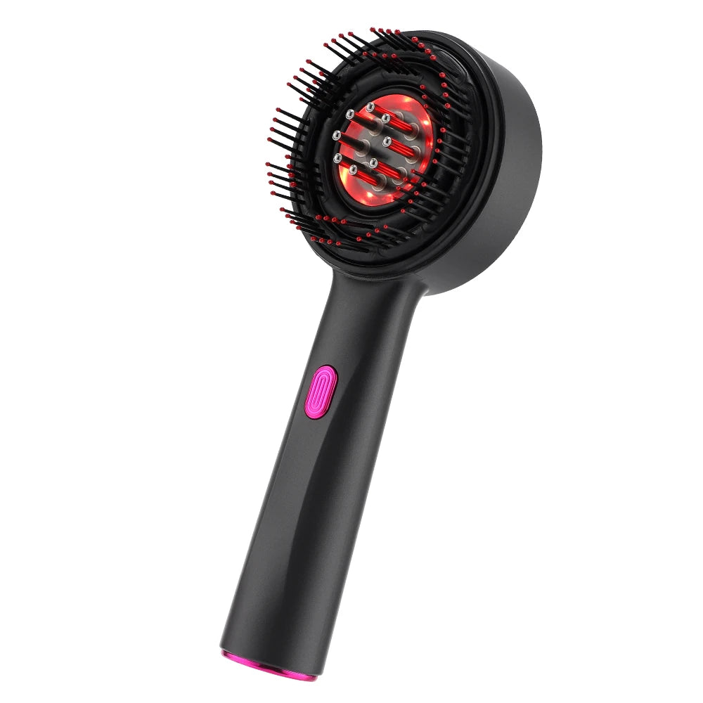 Electric Massage Comb Vibration Massager Red Light Follicle Comb Scalp Brush Hair Growth anti Hair Loss Liquid Oil Applicator