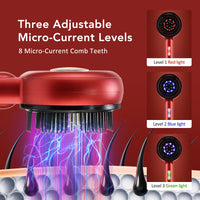 Electric Massage Comb Vibration Massager Red Light Follicle Comb Scalp Brush Hair Growth anti Hair Loss Liquid Oil Applicator