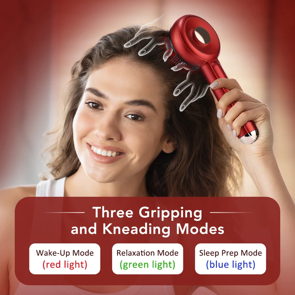 Electric Massage Comb Vibration Massager Red Light Follicle Comb Scalp Brush Hair Growth anti Hair Loss Liquid Oil Applicator
